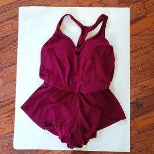 (NWT) Aqua Green Fuchsia bathing suit.  Small 4/6